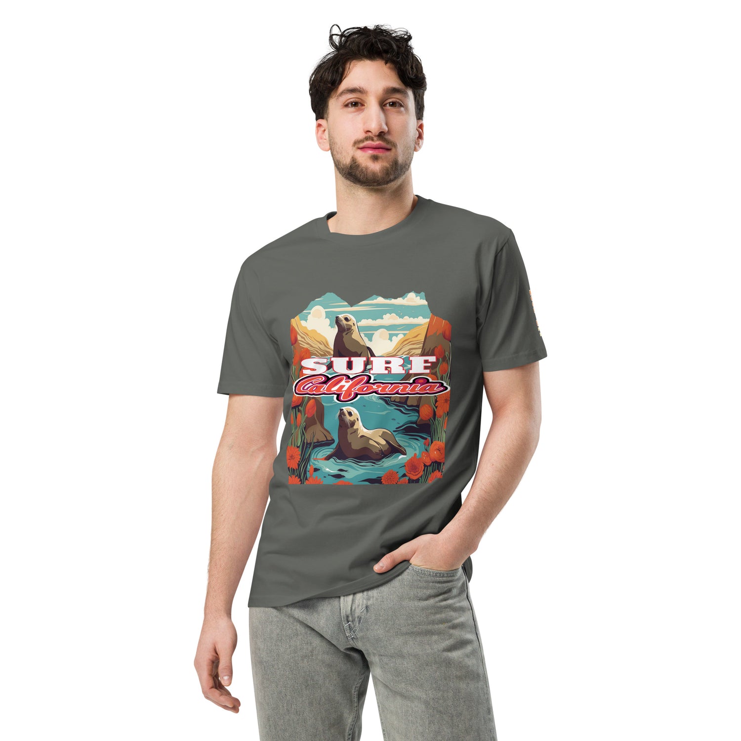 Surf California - Save the Beaches Premium Unisex T-shirt