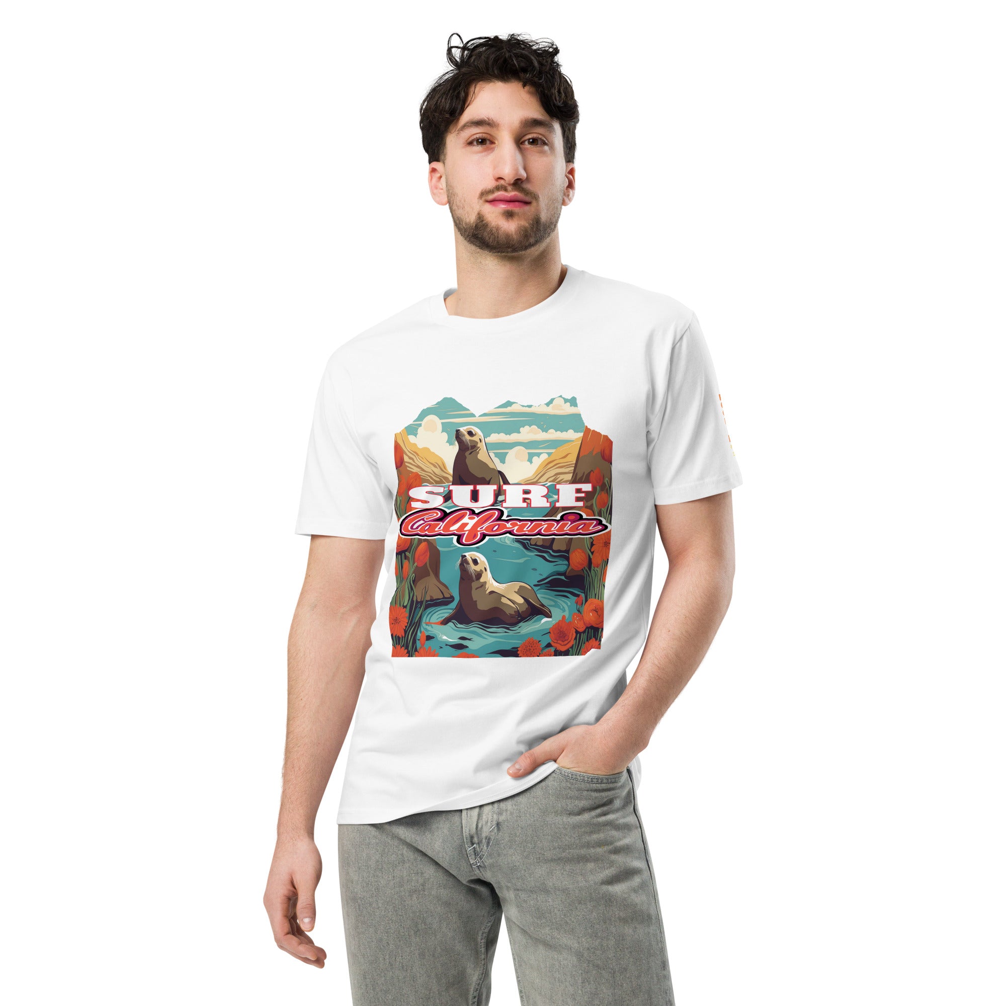 Surf California - Save the Beaches Premium Unisex T-shirt