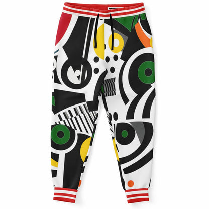 Zebra in African Abstract Short Sleeve Eco-Poly Unisex Joggers