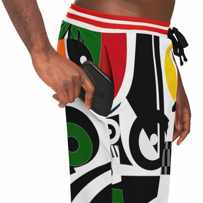 Zebra in African Abstract Short Sleeve Eco-Poly Unisex Joggers