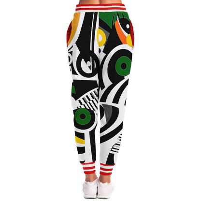 Zebra in African Abstract Short Sleeve Eco-Poly Unisex Joggers