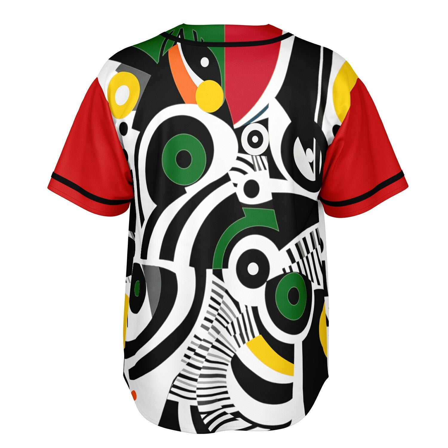 Zebra in African Abstract Short Sleeve Eco-Poly Reversible Baseball Jersey