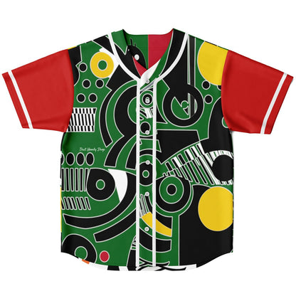 Zebra in African Abstract Short Sleeve Eco-Poly Reversible Baseball Jersey