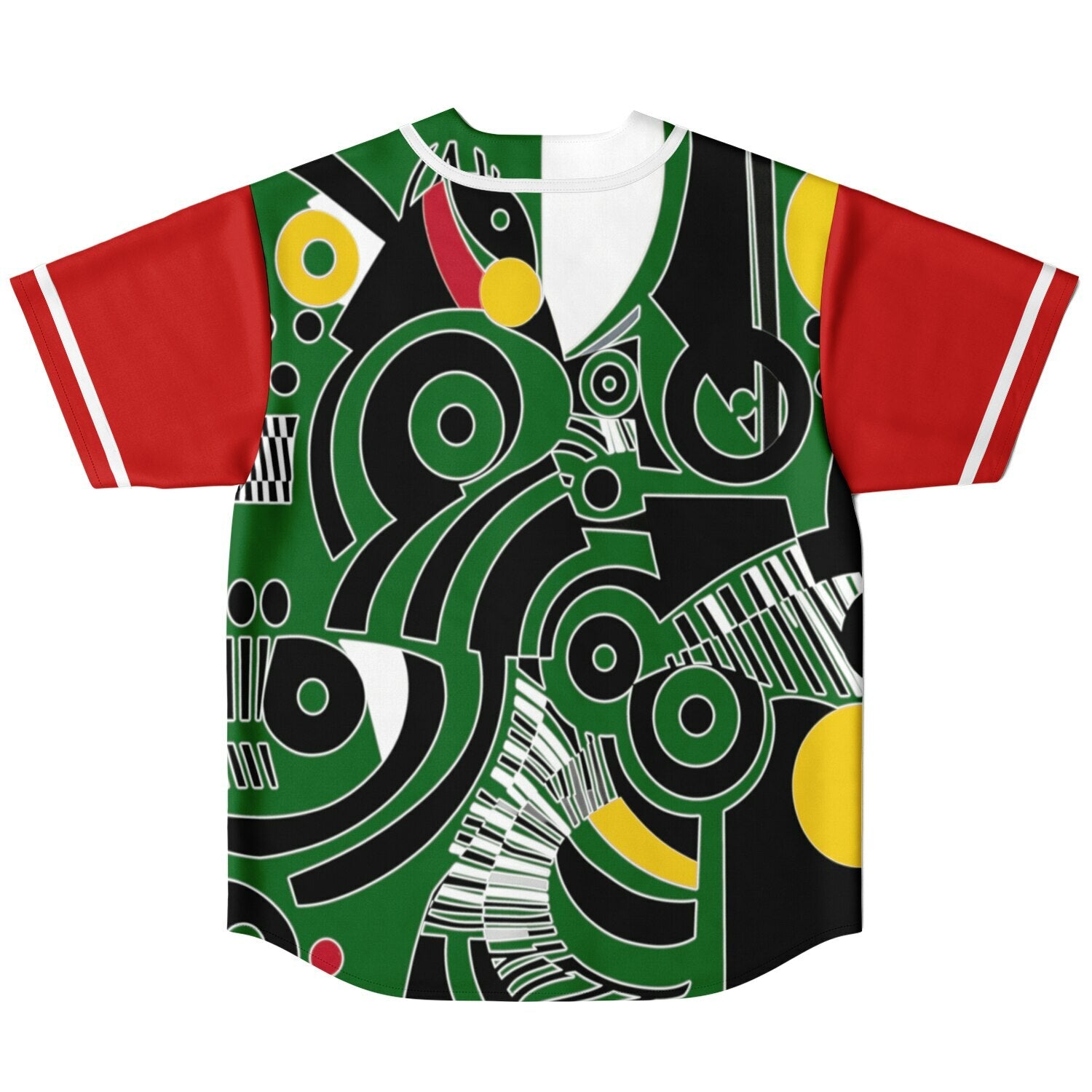 Zebra in African Abstract Short Sleeve Eco-Poly Reversible Baseball Jersey