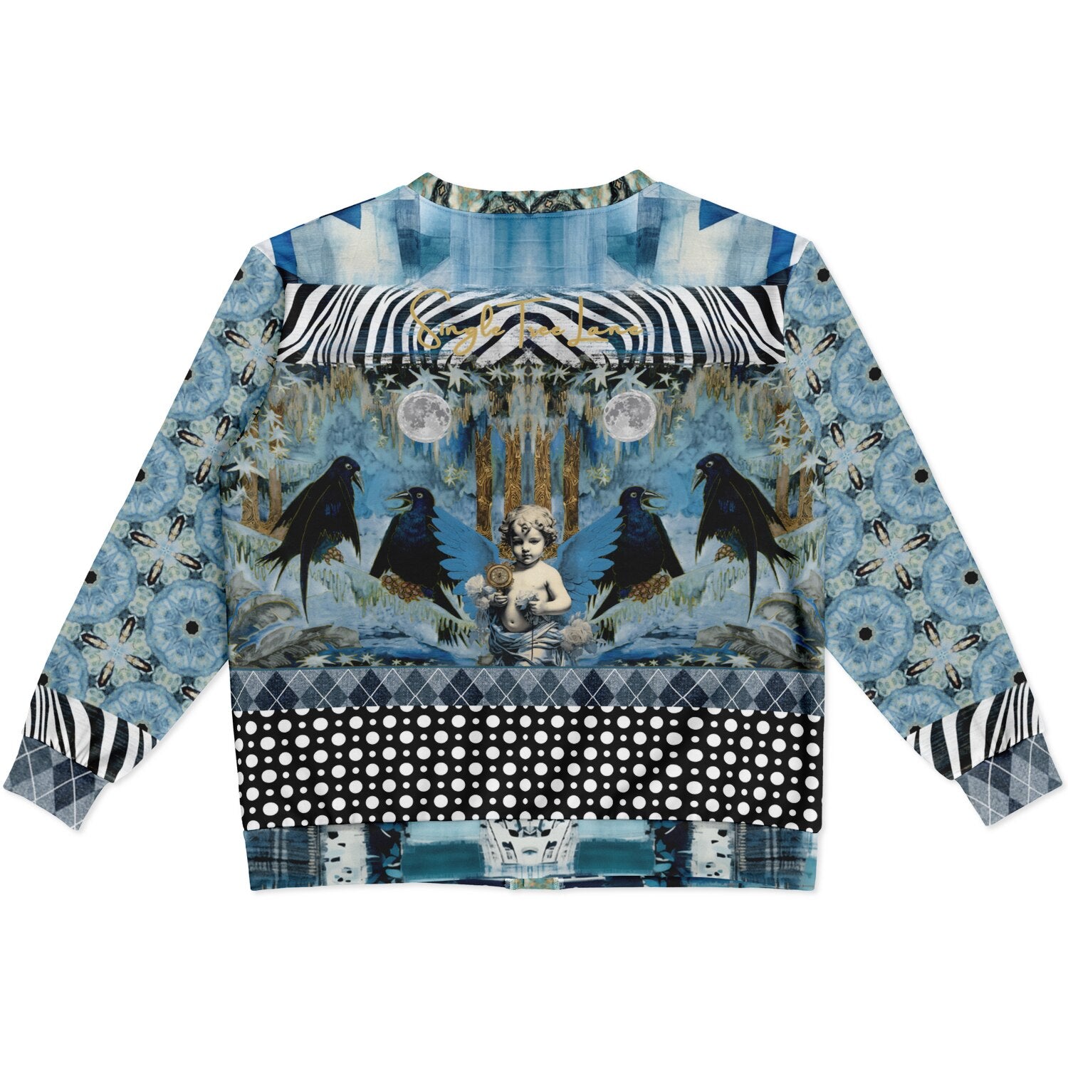 Zima in Frost Patchwork Print Heavyweight Unisex Cardigan