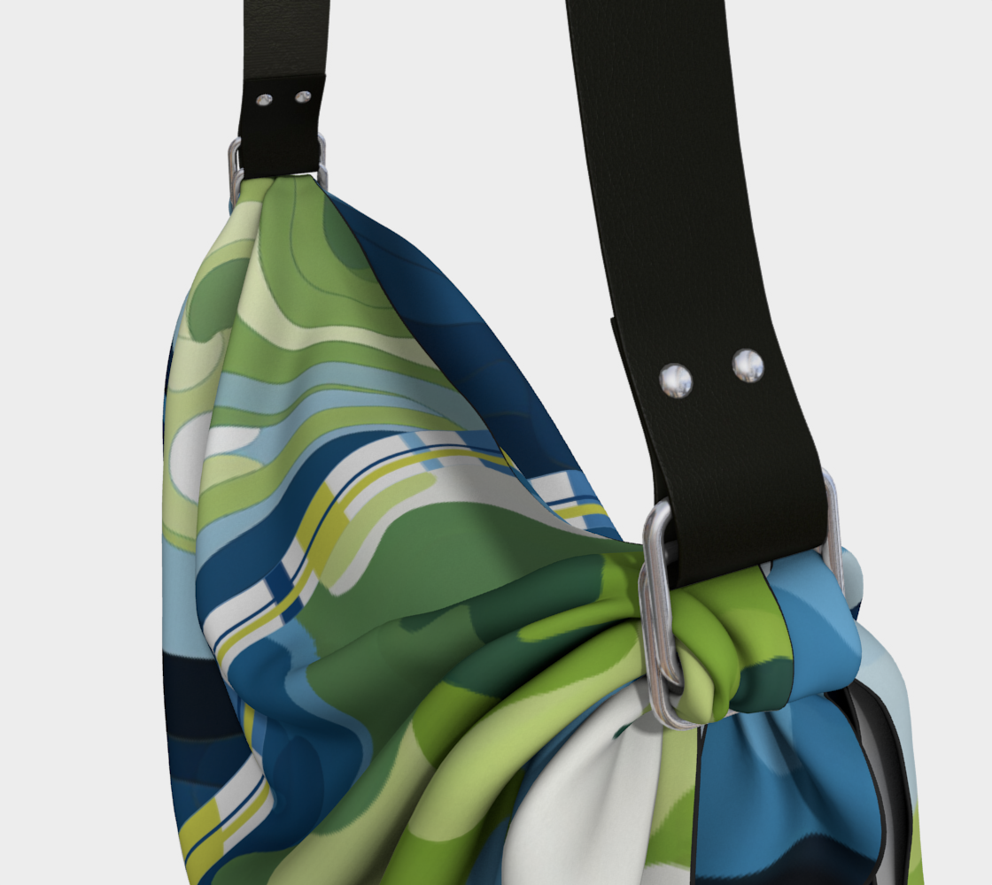 Bolso Hobo Bufanda Azul Tequila Lima