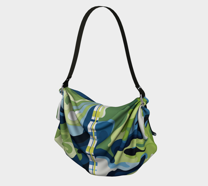 Blue Tequila Lime Hobo Scarf Bag