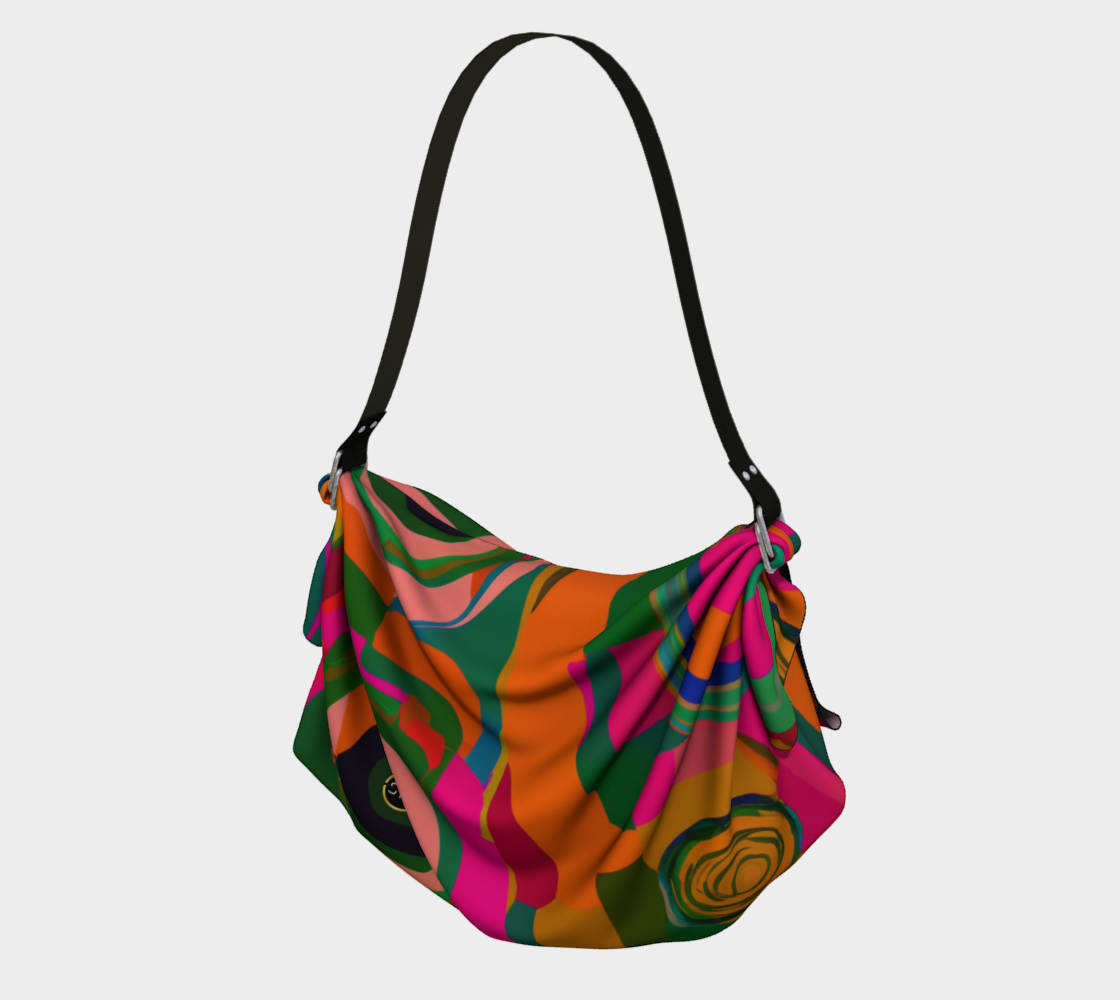 Bolso tipo bufanda Hobo Geo abstracto rosa brillante