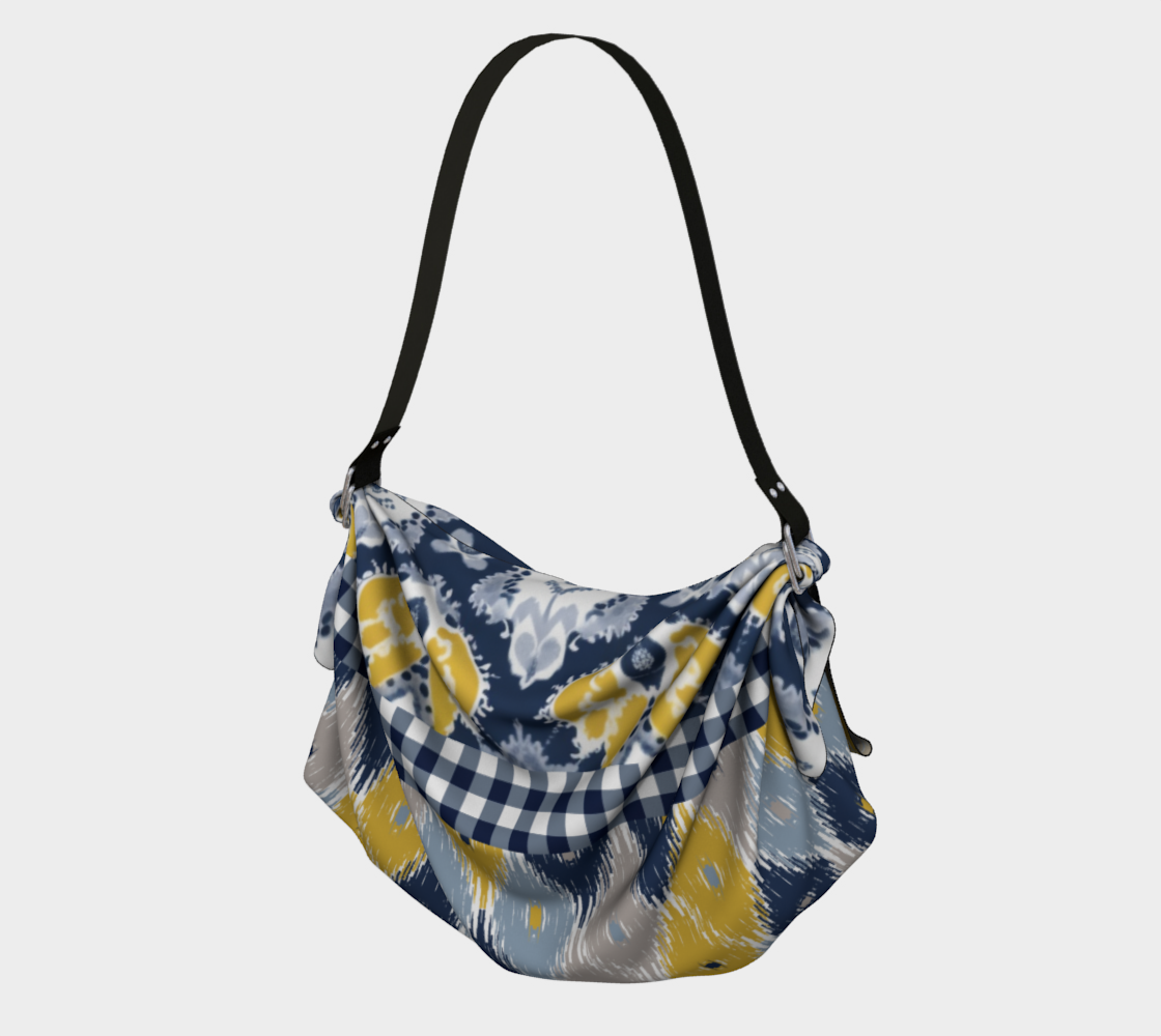 Bolso estilo hobo con bufanda y diseño floral de cuadros vichy Phillips de Blue Diamond