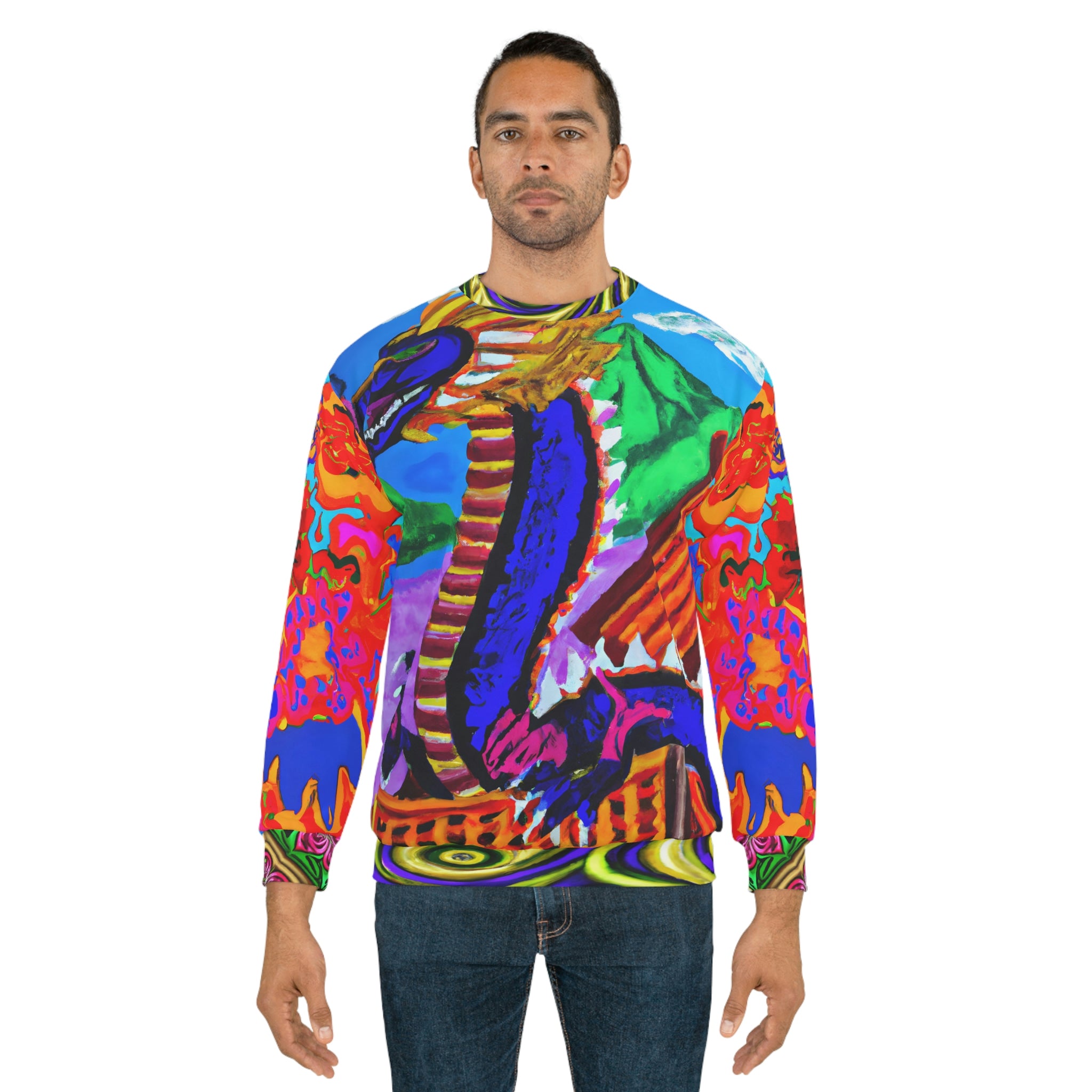 Sudadera unisex Dragon Temple Pop Art