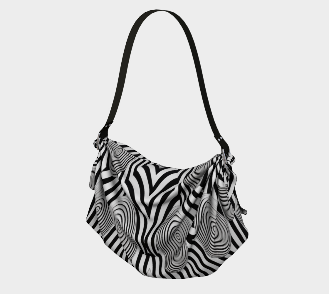 Zebra Funhouse Stripe Hobo Scarf Bag