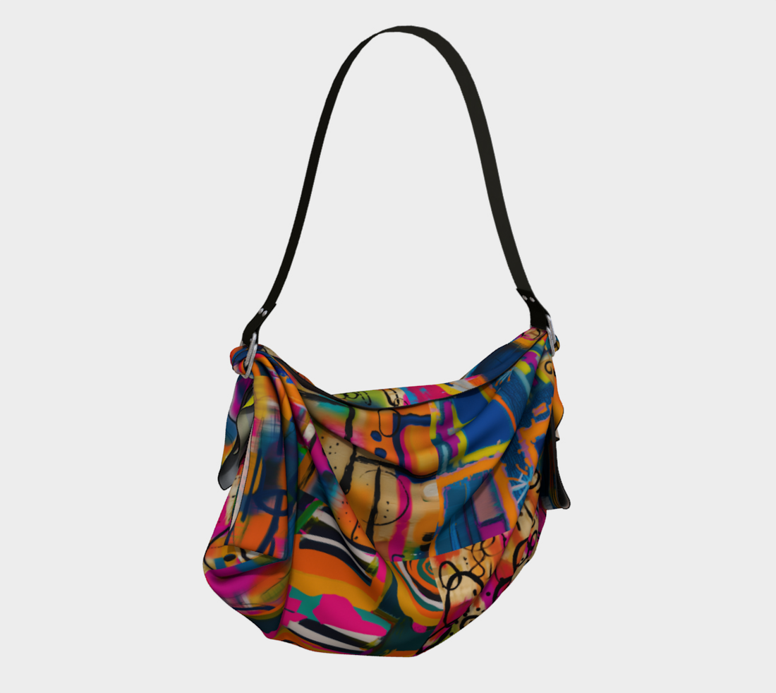 Camilla Abstract Cheetah Graffiti Hobo Scarf Bag