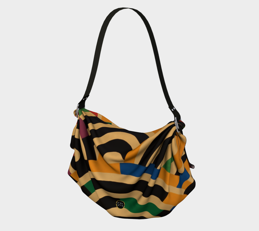 Primary Concentric Rainbow Hobo Scarf Bag