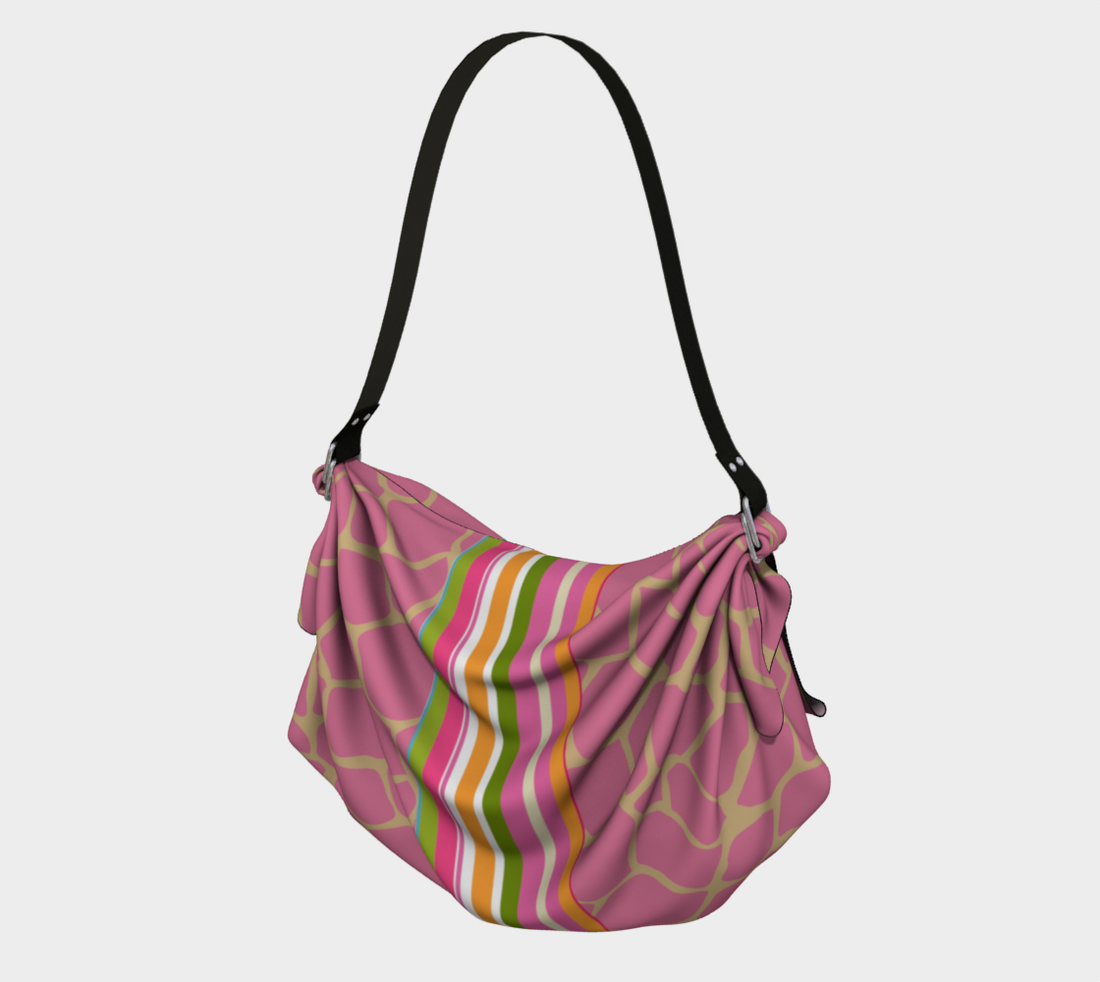 Hip-Hip-Hooray Bolso estilo hobo con forma de jirafa rosa rubor