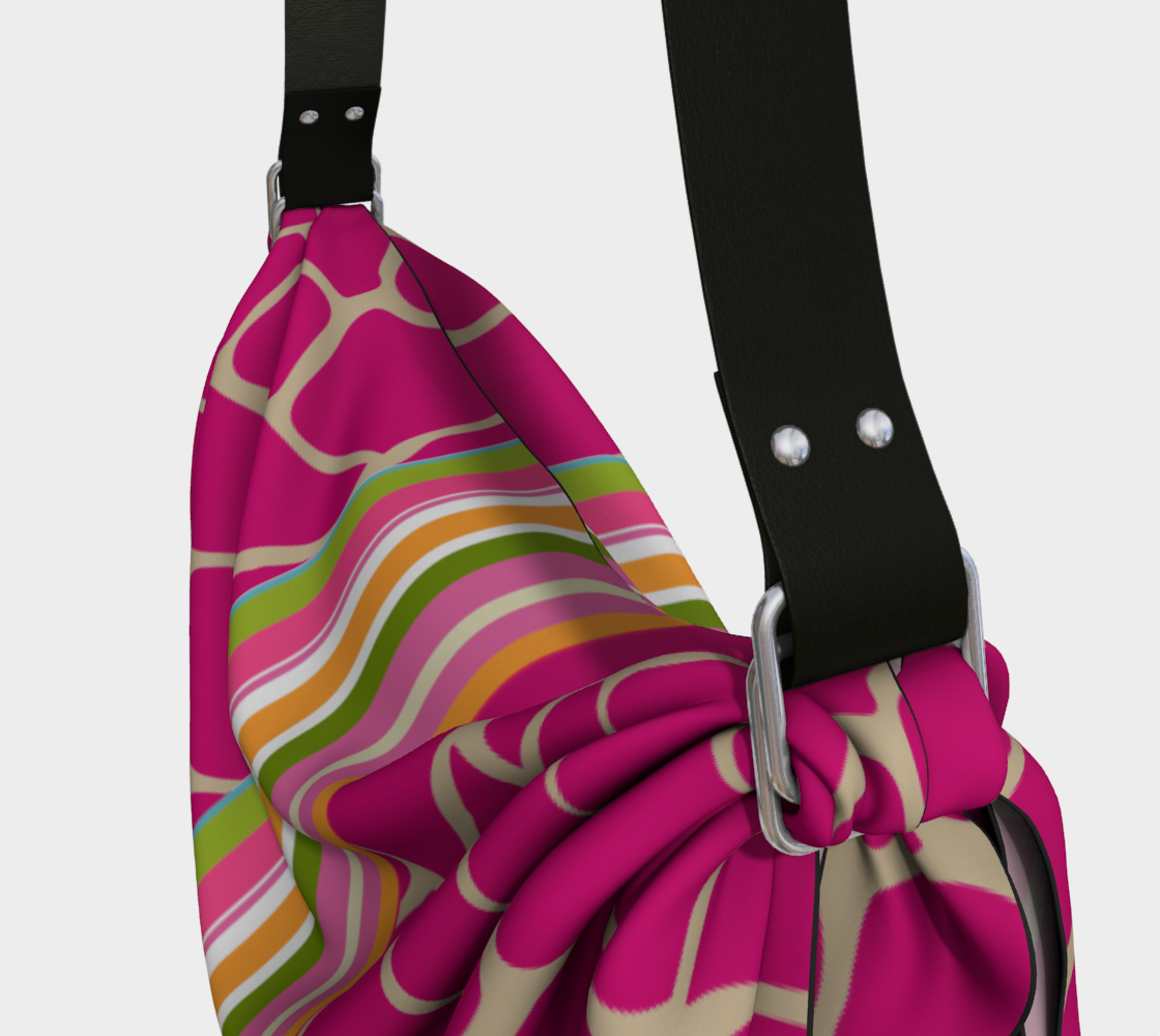 Hip-Hip-Hooray Passion Pink Giraffe Hobo Scarf Bag