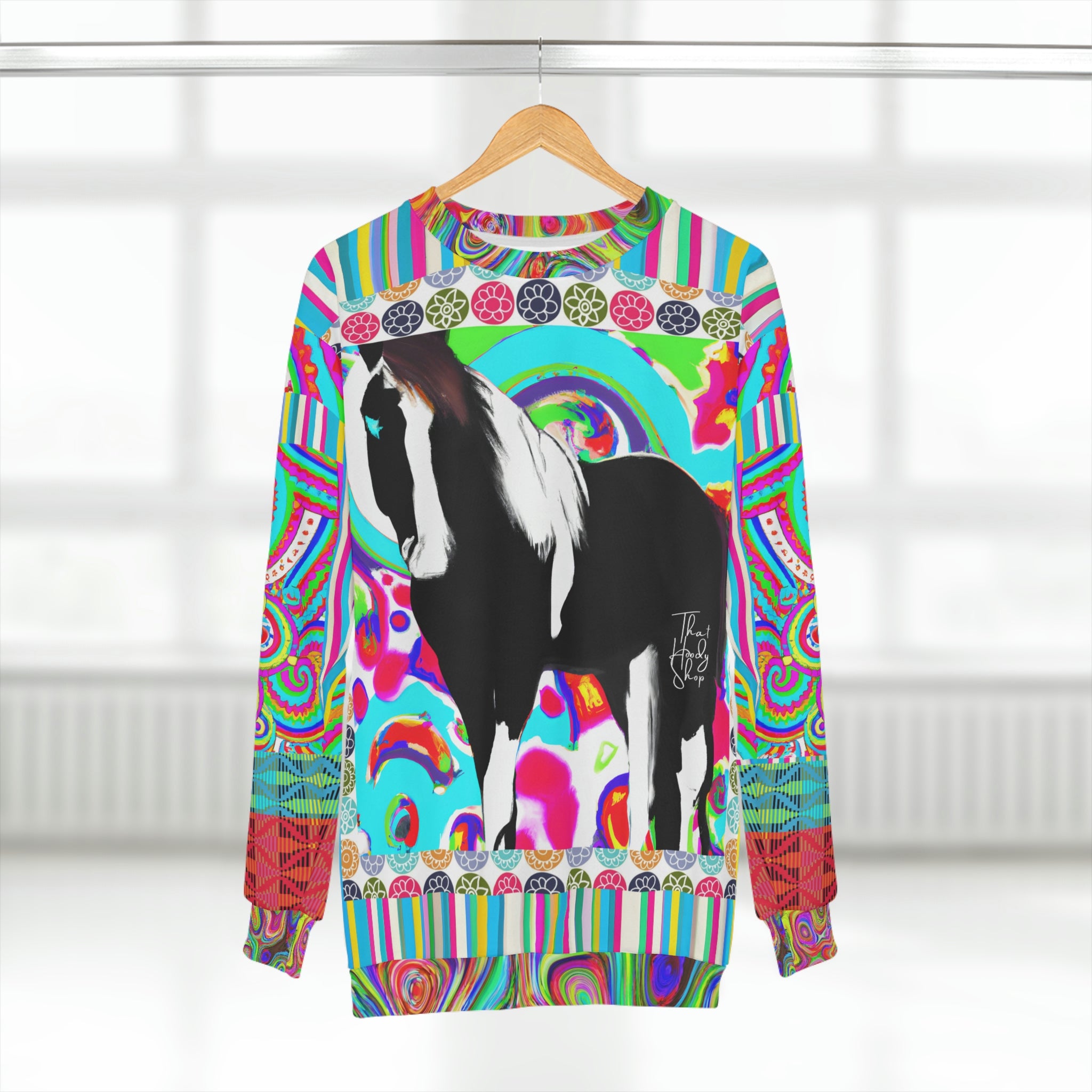 Sudadera unisex Crown Jewel Horsey Pop Art