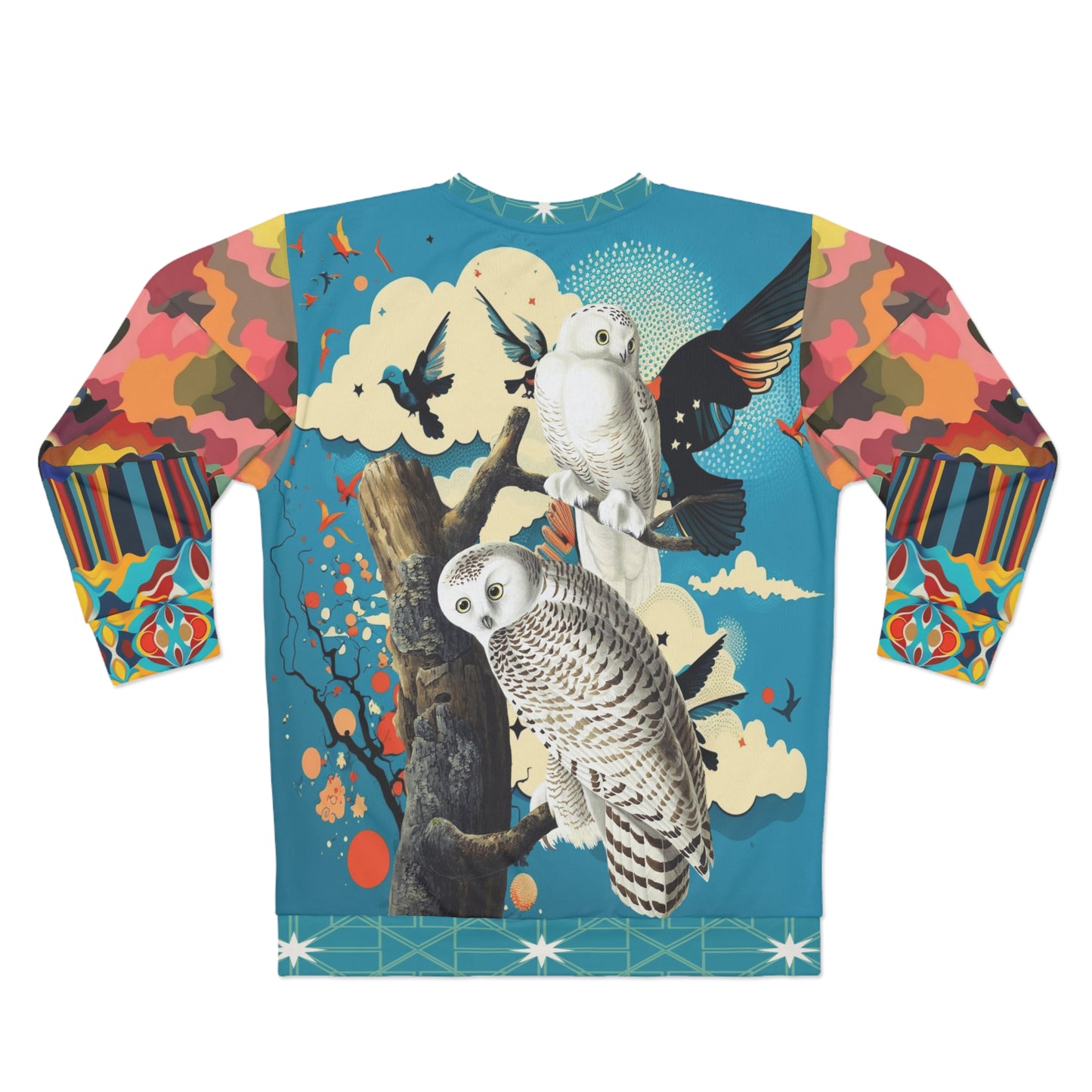 Arctic Owls in Blue Skies Unisex Sweatshirt