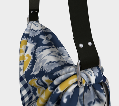 Blue Diamond Phillips Floral Gingham Hobo Scarf Bag