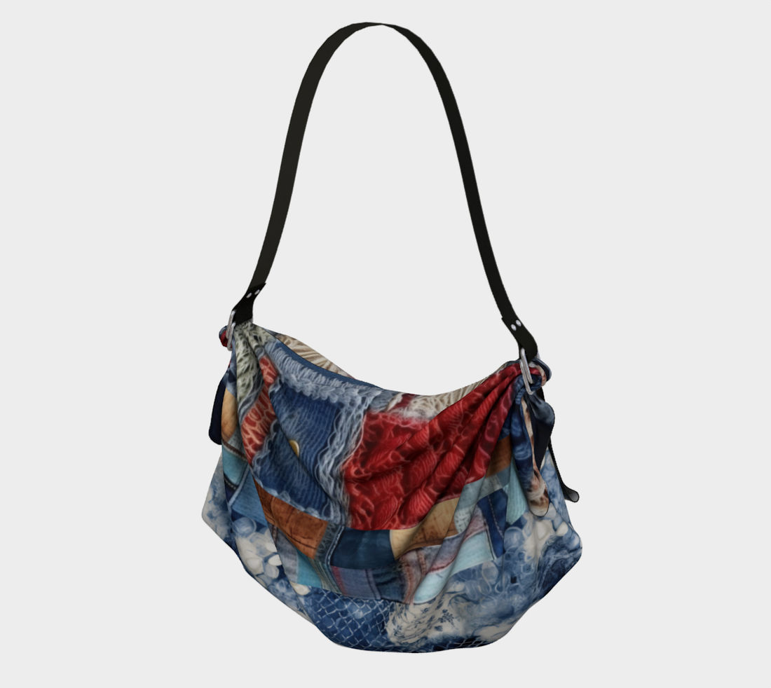 Bolso tipo bufanda estilo hobo con encaje floral y mezclilla de Santa Cruz