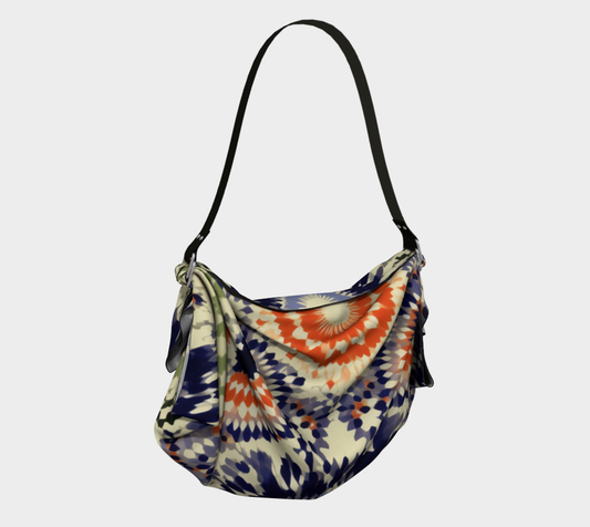 Purple Abstract Starburst Hobo Scarf Bag