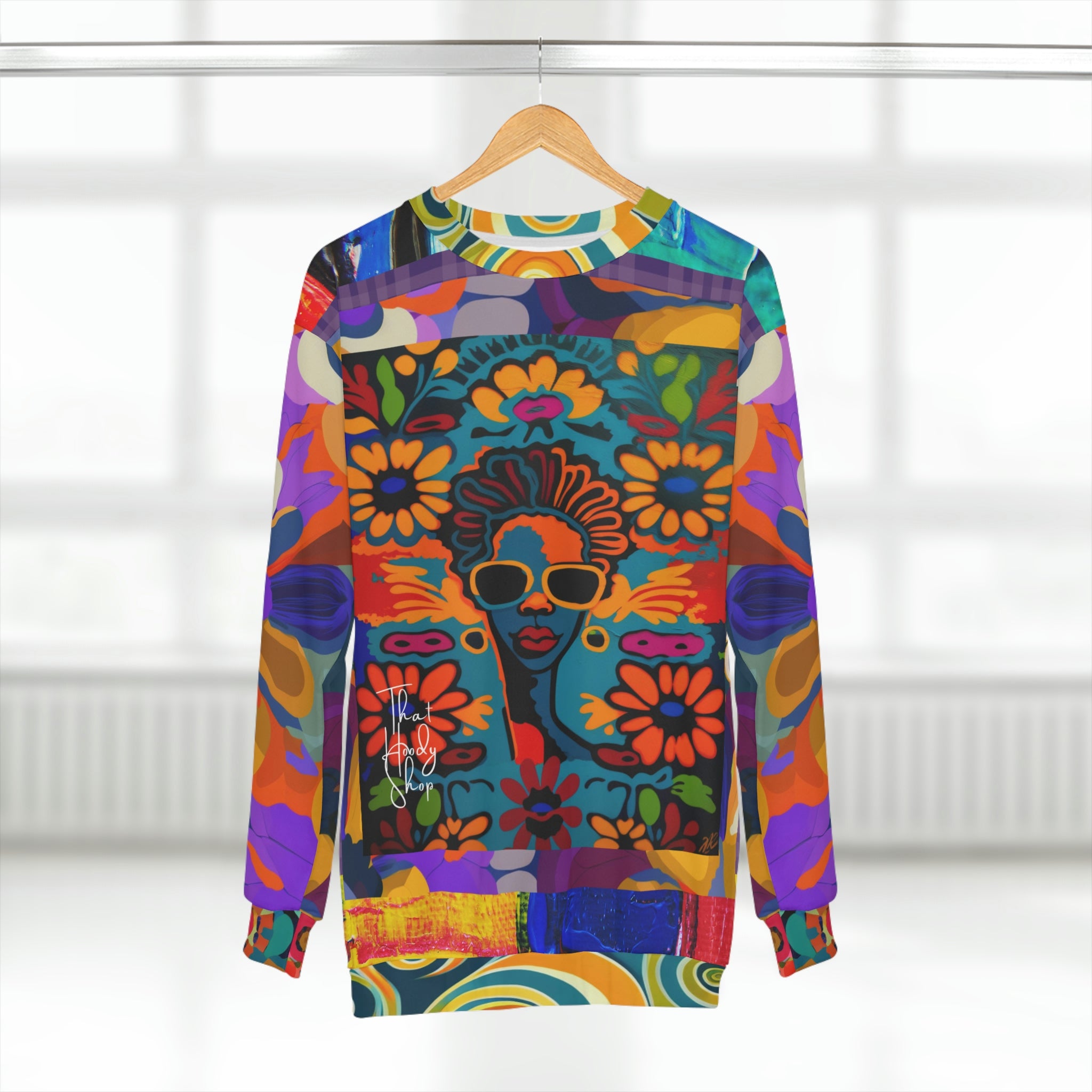 Blue Girl Trinidad Floral Print Unisex Sweatshirt