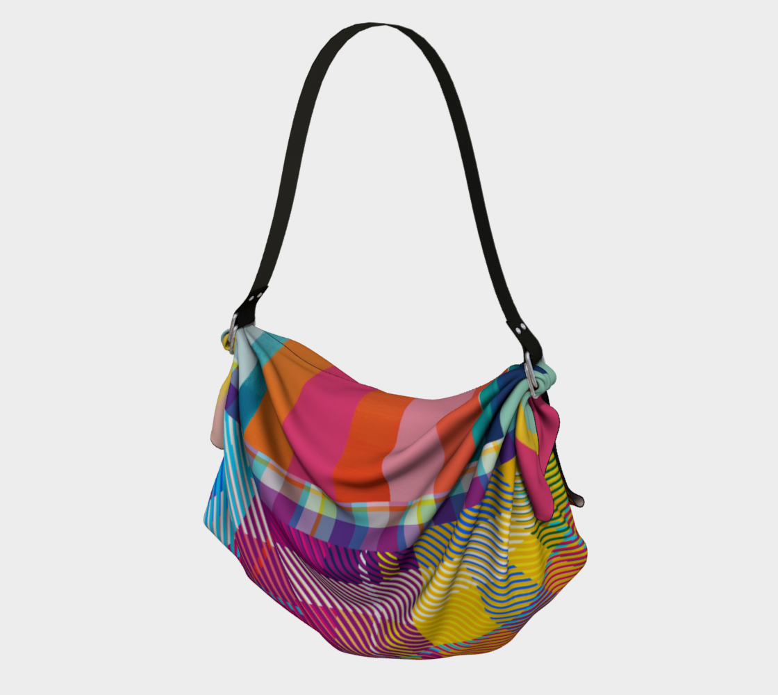 Purple Plaid Stripe Passionade Hobo Scarf Bag