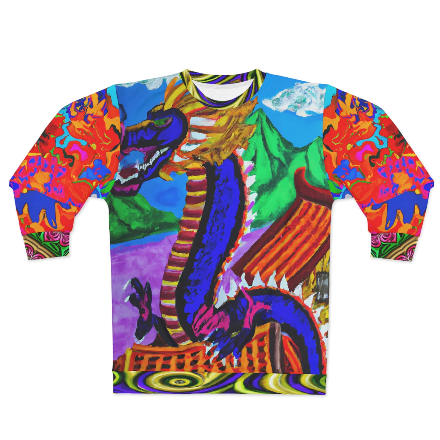 Dragon Temple Pop Art Unisex Sweatshirt