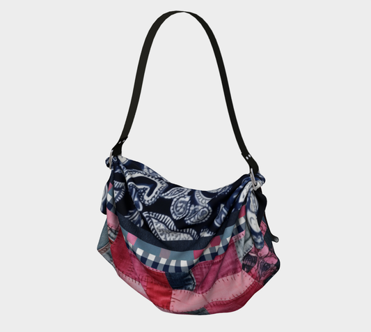 Bolso tipo hobo con bufanda y pañuelo vaquero de color rosa Topeka