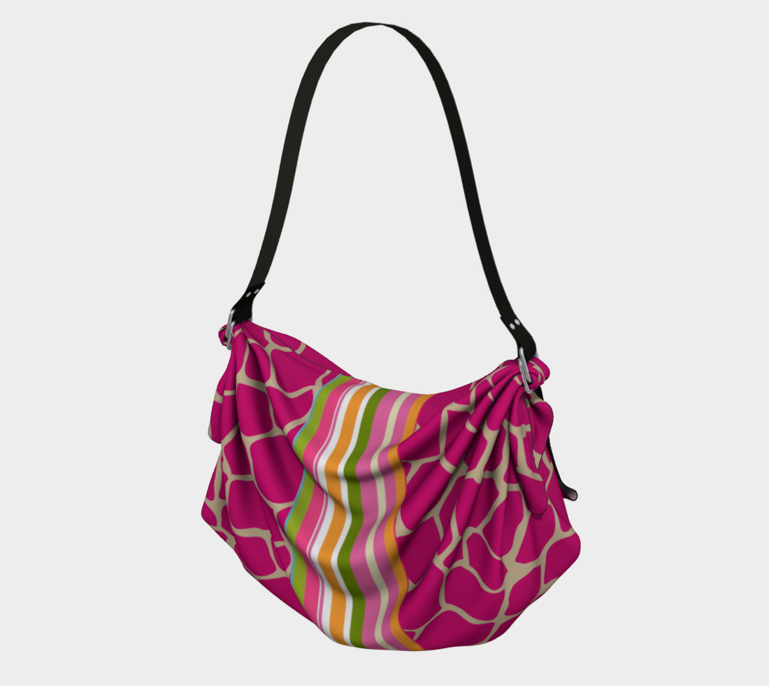 Hip-Hip-Hooray Passion Pink Giraffe Hobo Scarf Bag