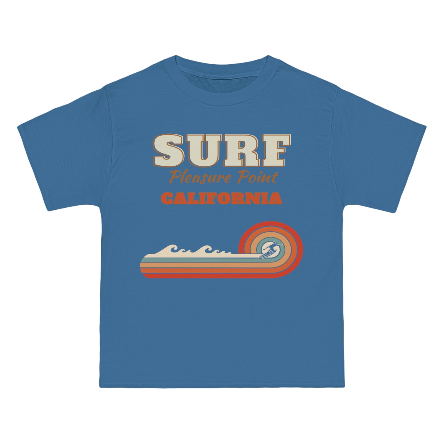 Camiseta pesada con rayas arcoíris vintage de Surf Pleasure Point