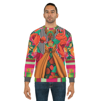 Eritrean Queen Floral Pinstripe Unisex Sweatshirt