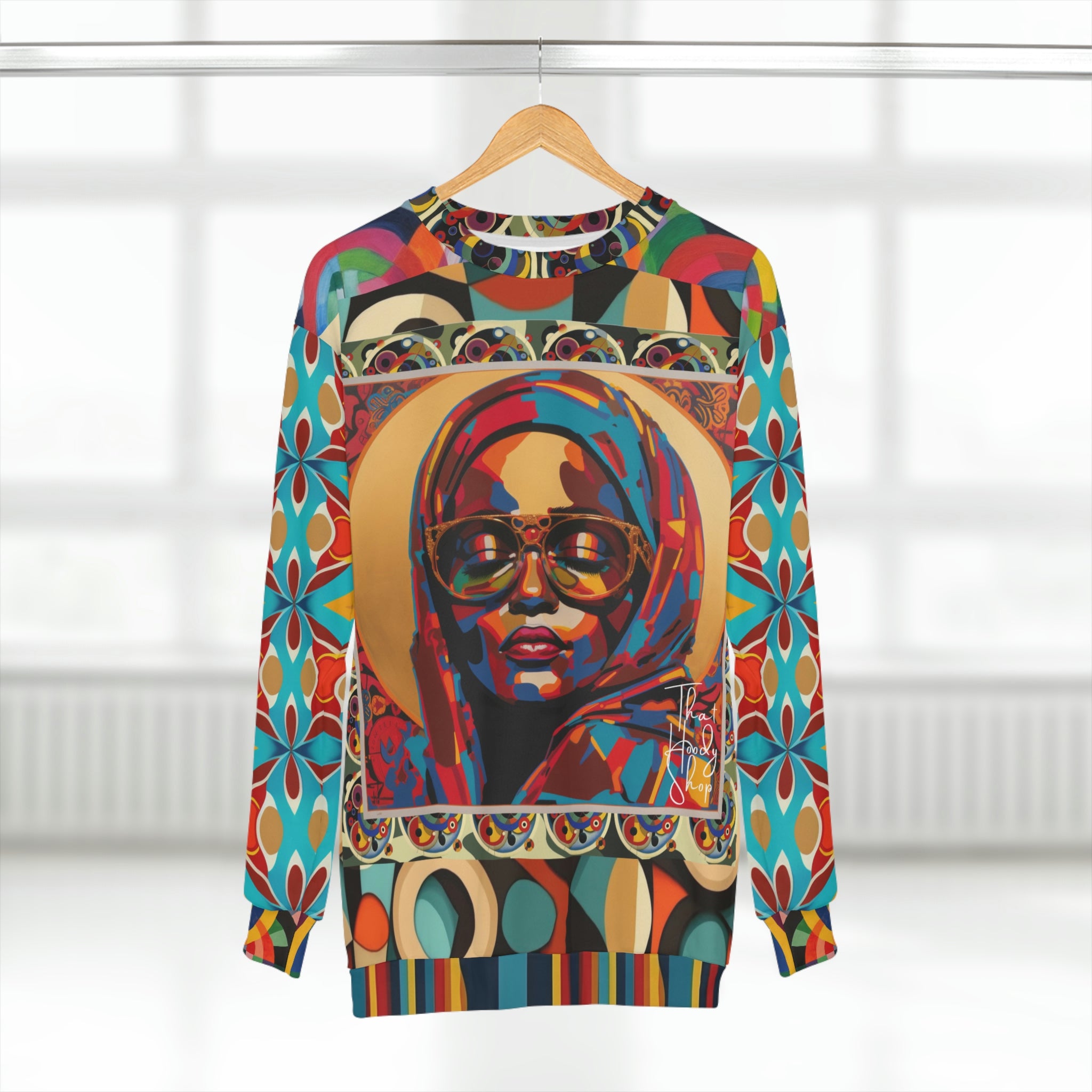 Sudadera unisex Madre María Llena de Gracia Pop Art