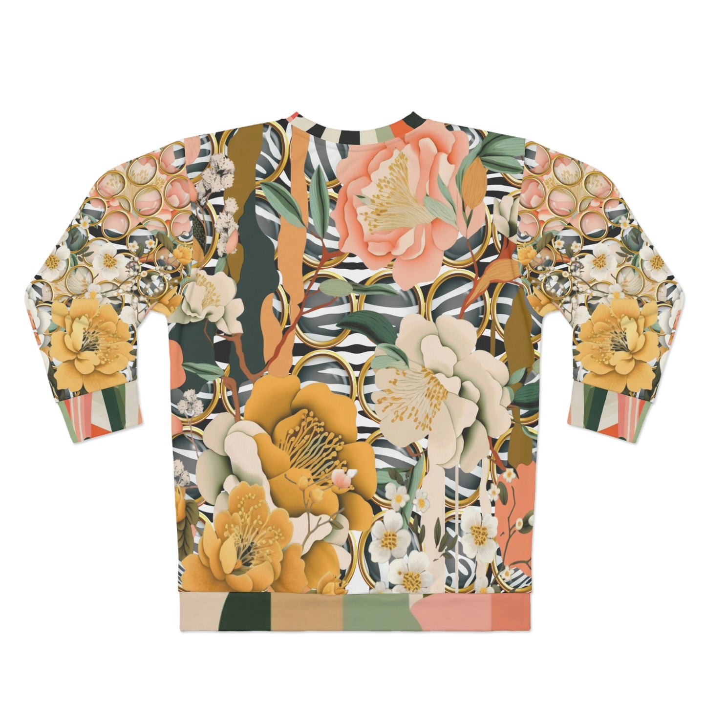 Girl in Garden Floral Print Unisex Sweatshirt