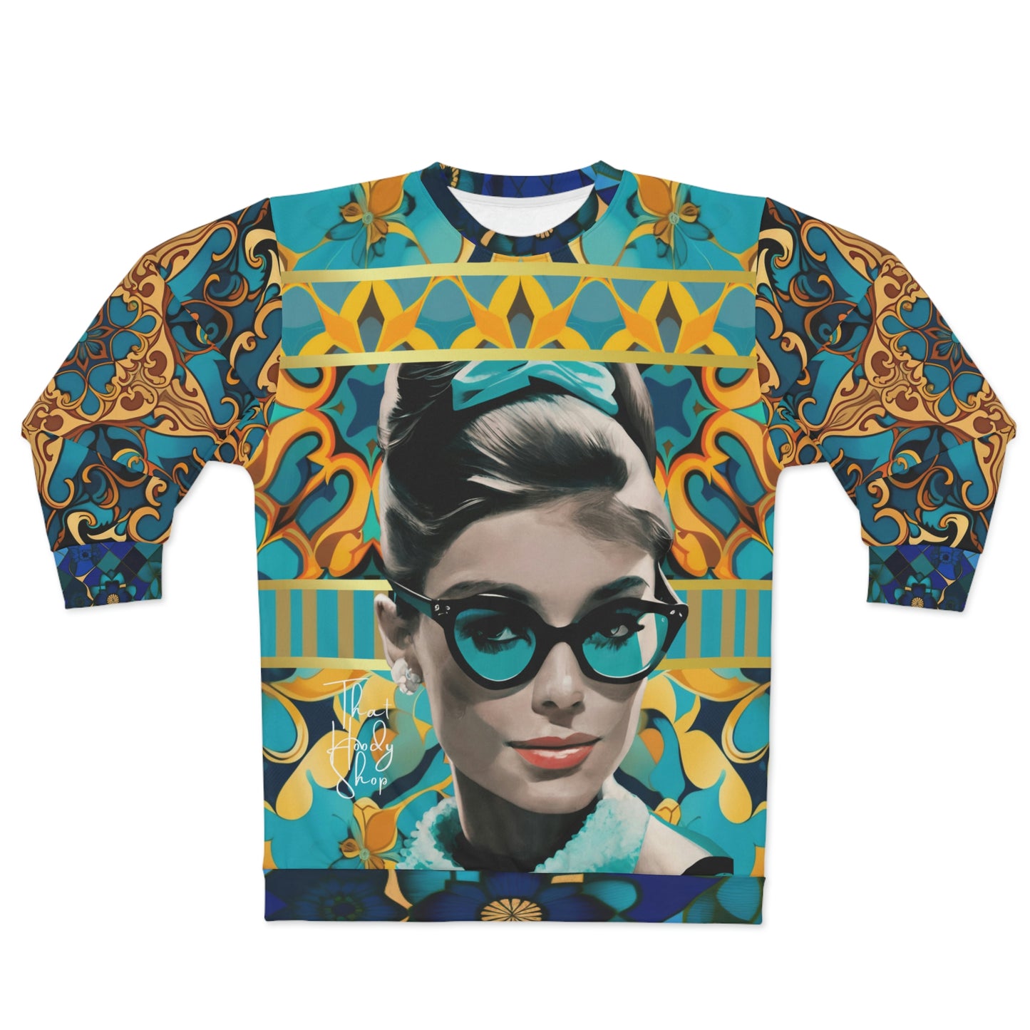 Girl in Blue Glasses Unisex Sweatshirt