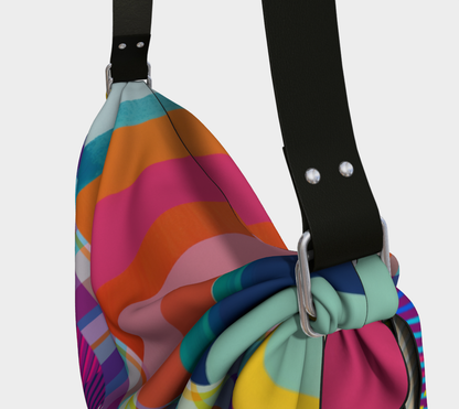 Bolso Hobo Con Bufanda Passionade A Rayas A Cuadros Púrpura