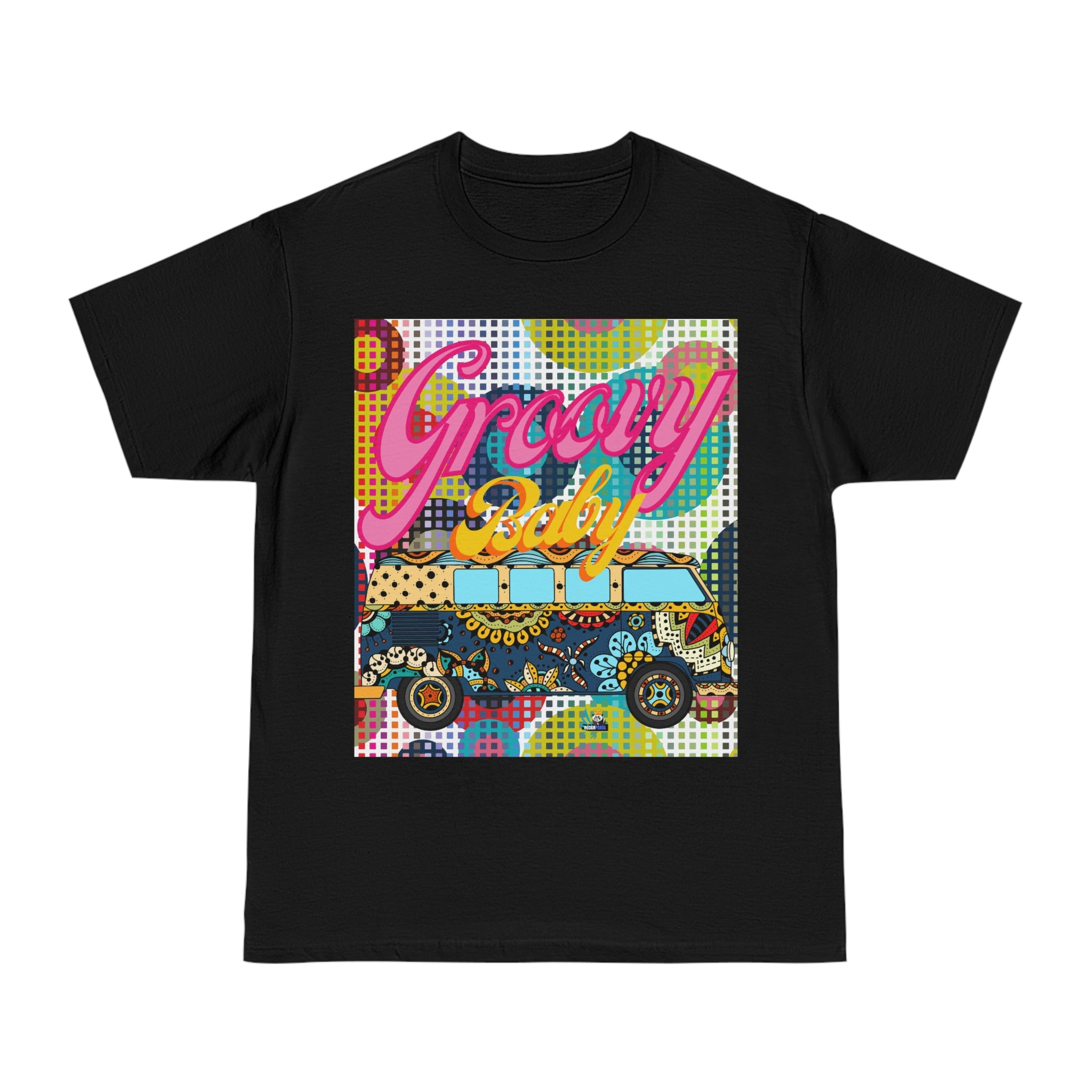 Groovy Baby! Vintage Travel Bus Heavyweight Unisex T-shirt