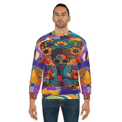 Blue Girl Trinidad Floral Print Unisex Sweatshirt