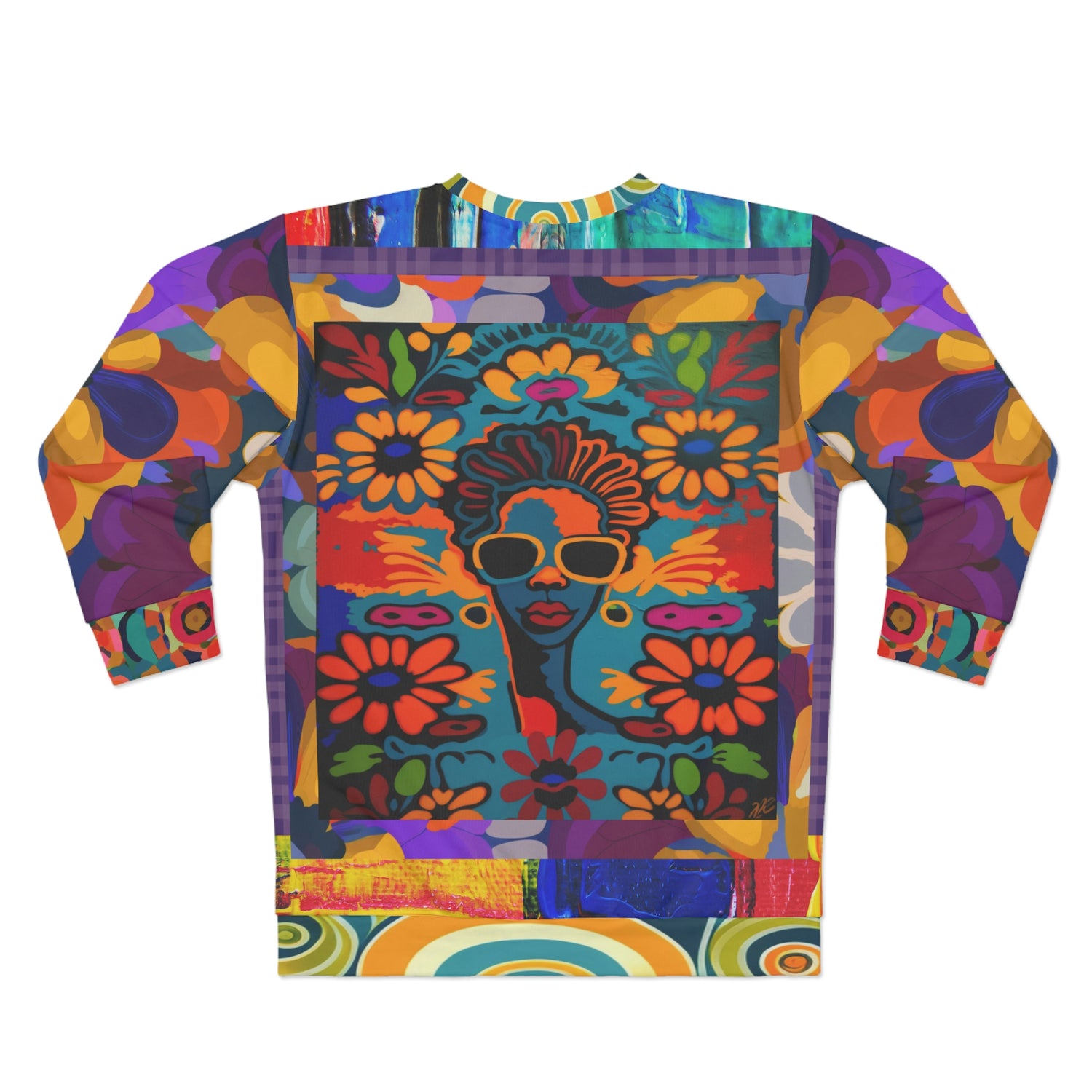 Blue Girl Trinidad Floral Print Unisex Sweatshirt