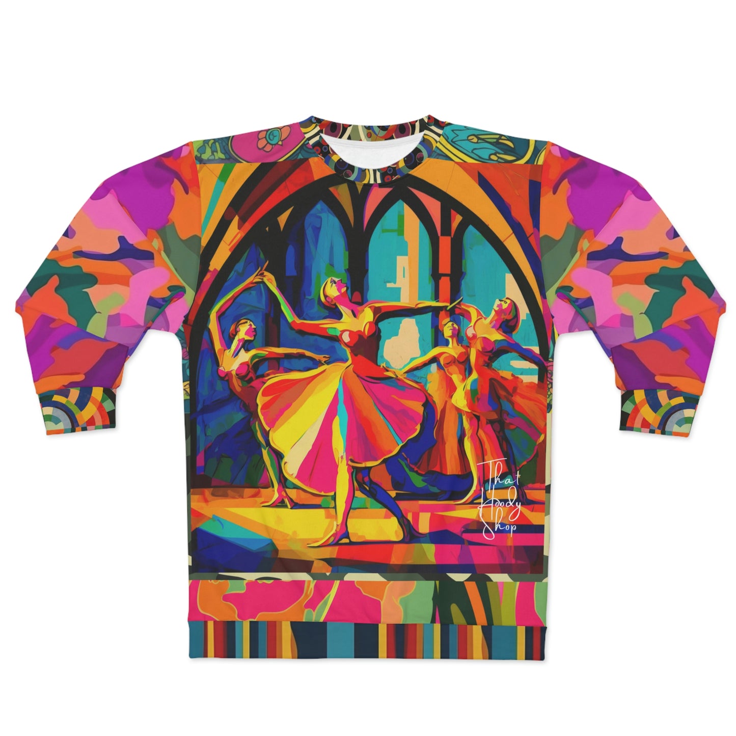 Dance Troupe Cityscape Pop Art Unisex Sweatshirt