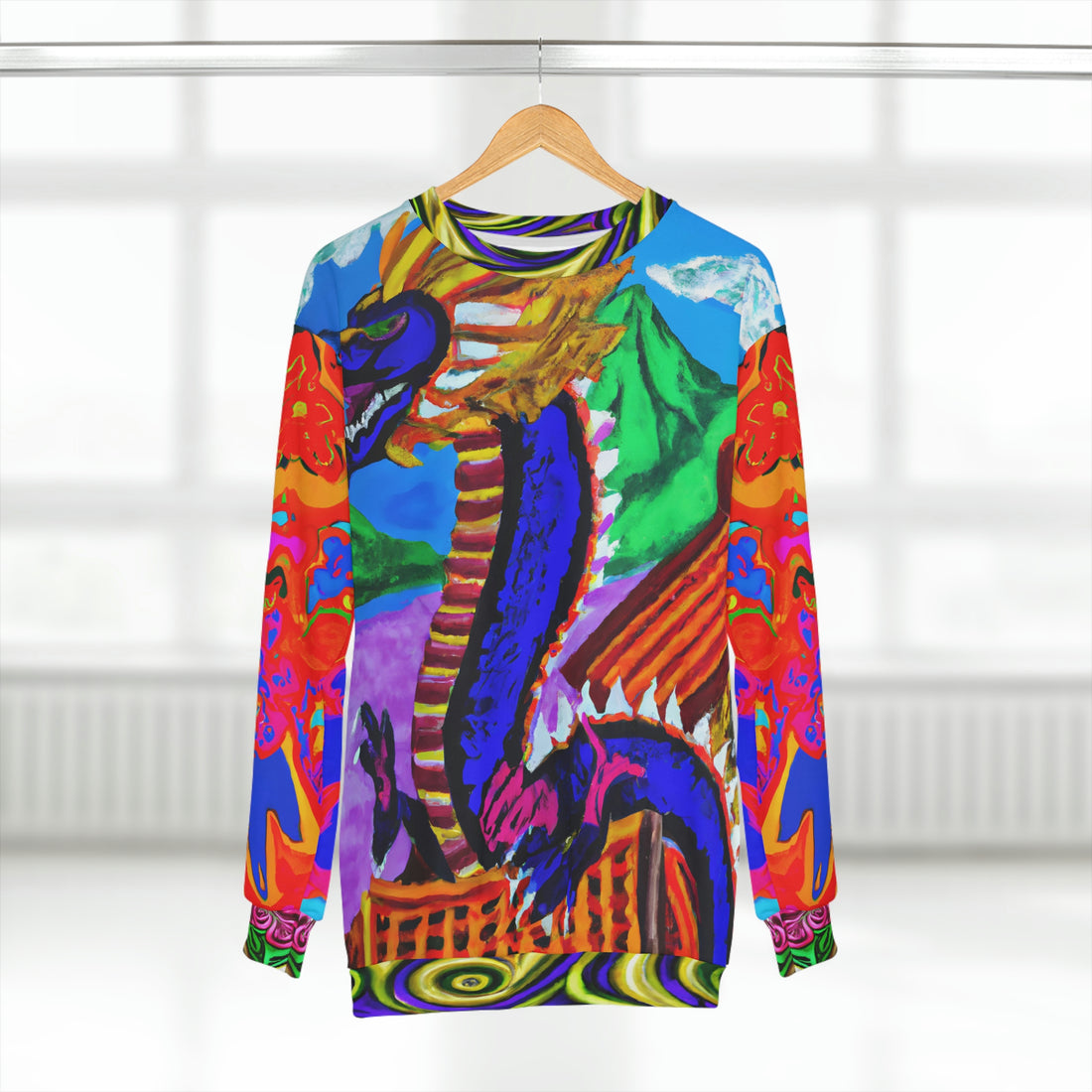 Dragon Temple Pop Art Unisex Sweatshirt