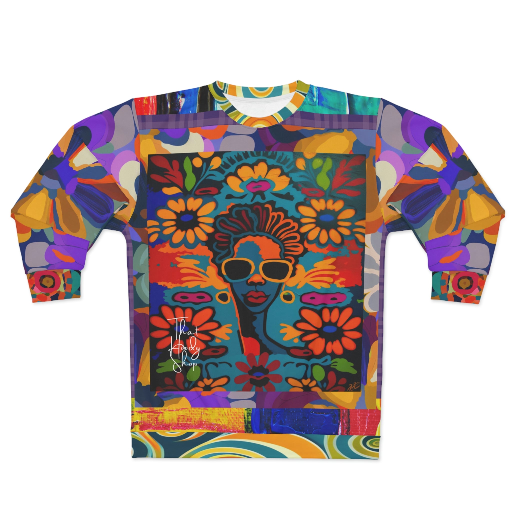 Blue Girl Trinidad Floral Print Unisex Sweatshirt