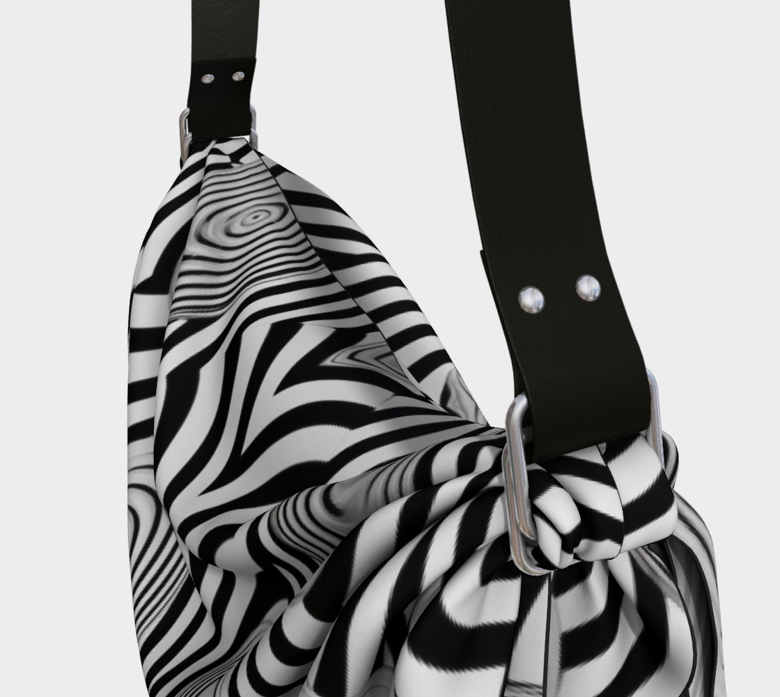 Zebra Funhouse Stripe Hobo Scarf Bag