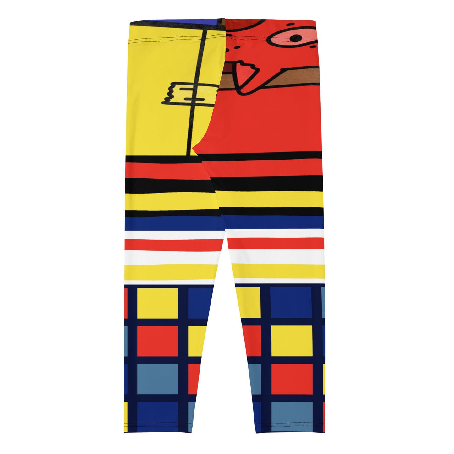 Leggings Capri Gato en una caja Cubismo Mondrian