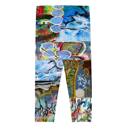 Vesuvia Graffiti Juxtapose Capri Leggings