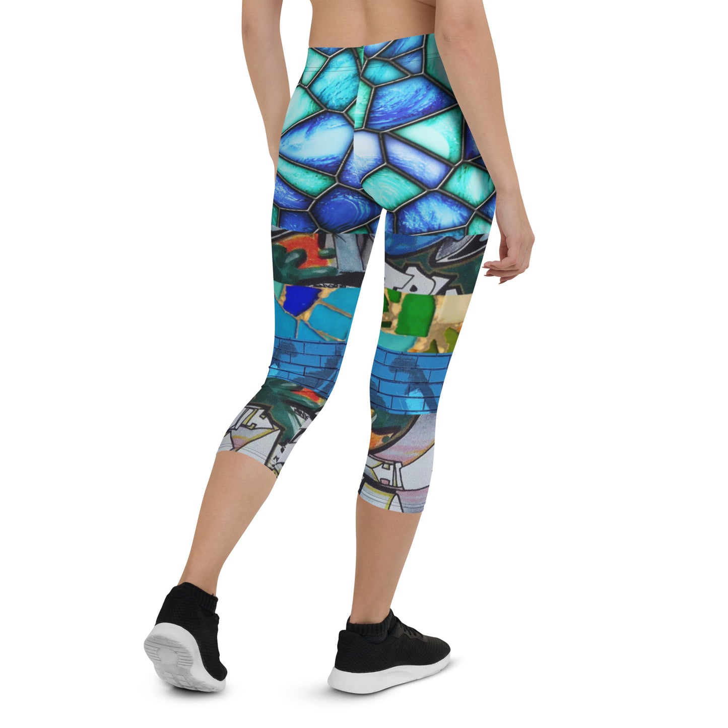 Indigo Girl Graffiti Capri Leggings