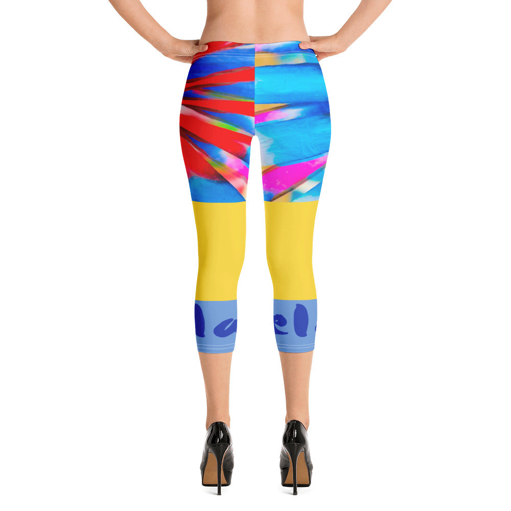 ¡Relájate, ve a ello! Leggings Capri Prisma Arco Iris