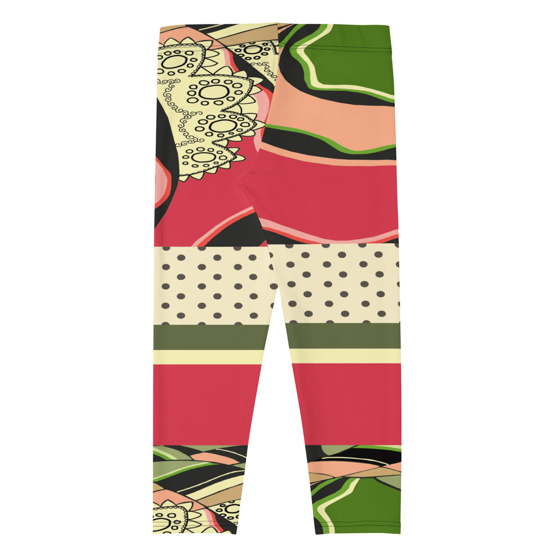 CanCan Girls Vintage Dancer Print Capri Leggings