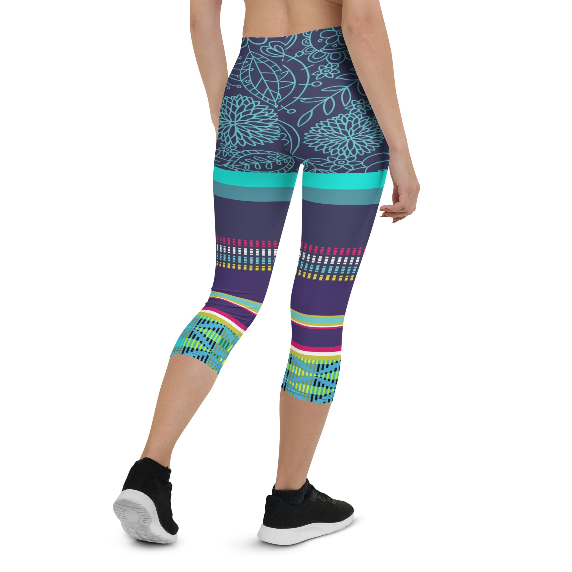 Leggings Capri Luces de medianoche de Nimiipuu Nez Perce