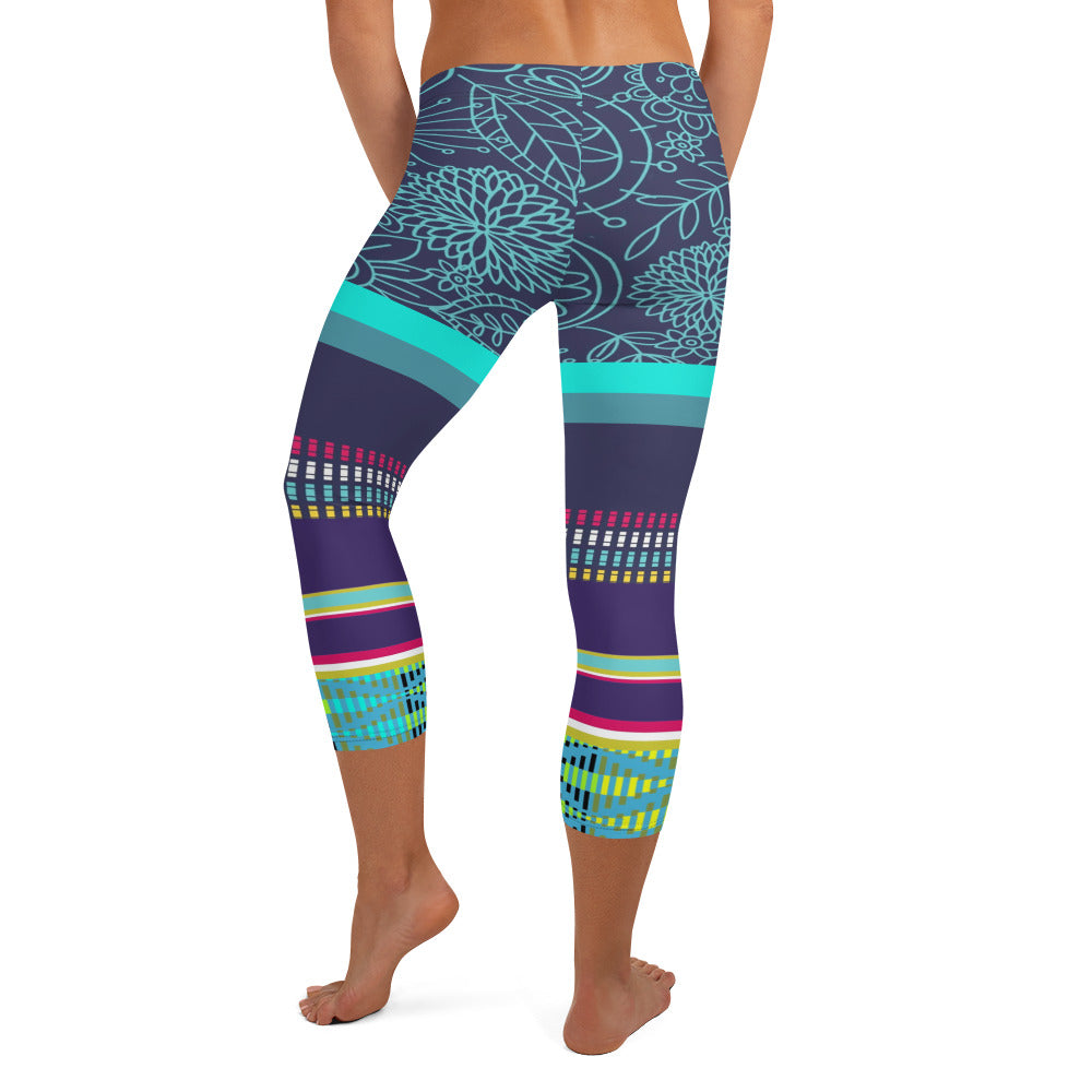 Leggings Capri Luces de medianoche de Nimiipuu Nez Perce