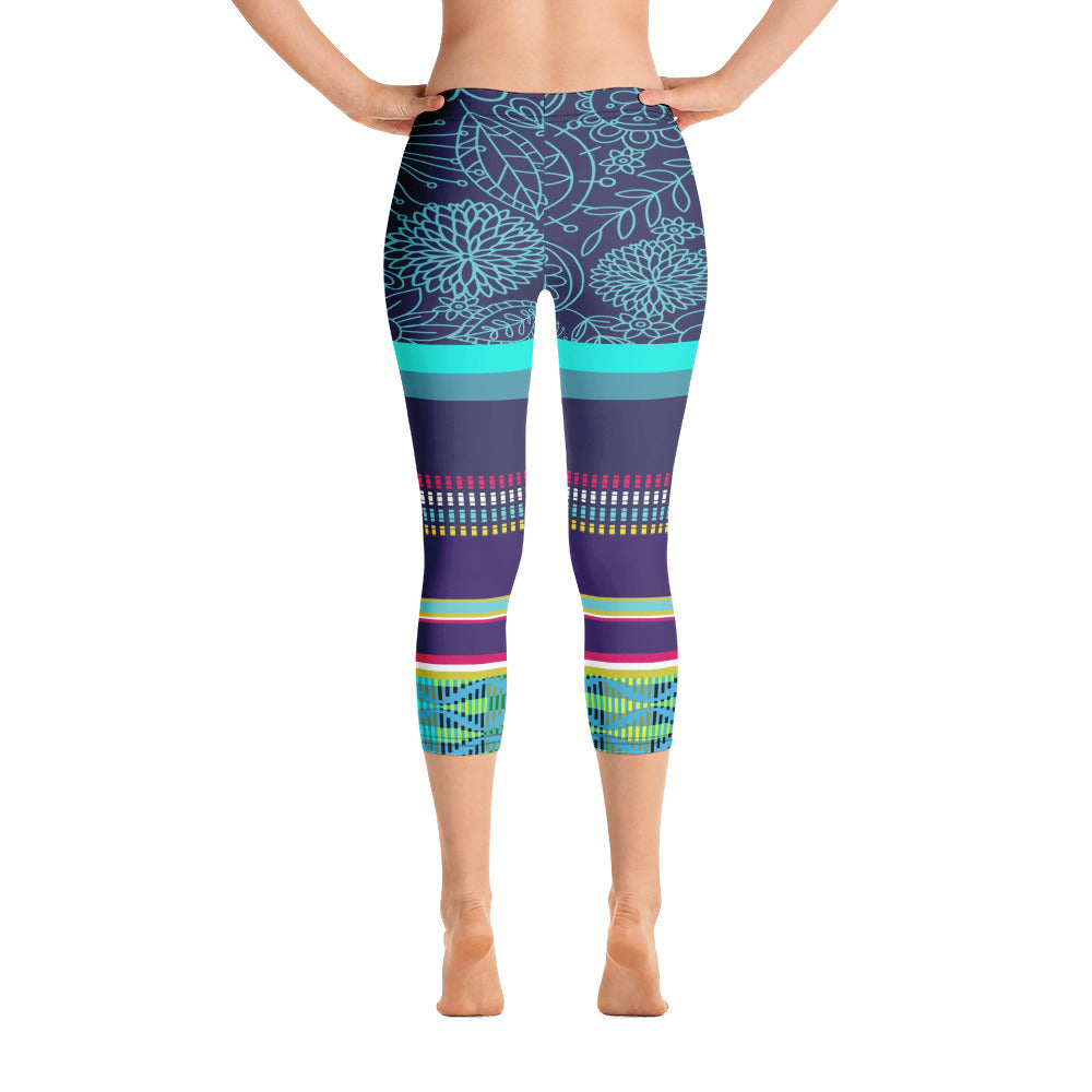 Leggings Capri Luces de medianoche de Nimiipuu Nez Perce